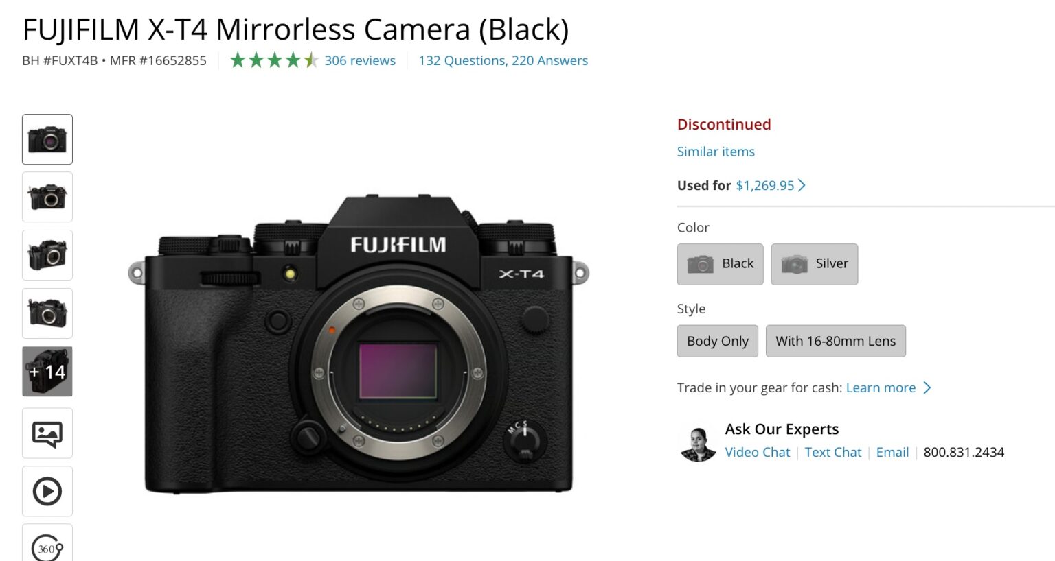 Fujifilm X-T4 Discontinued (in Addition to X-Pro3, X-E4, X-T30II