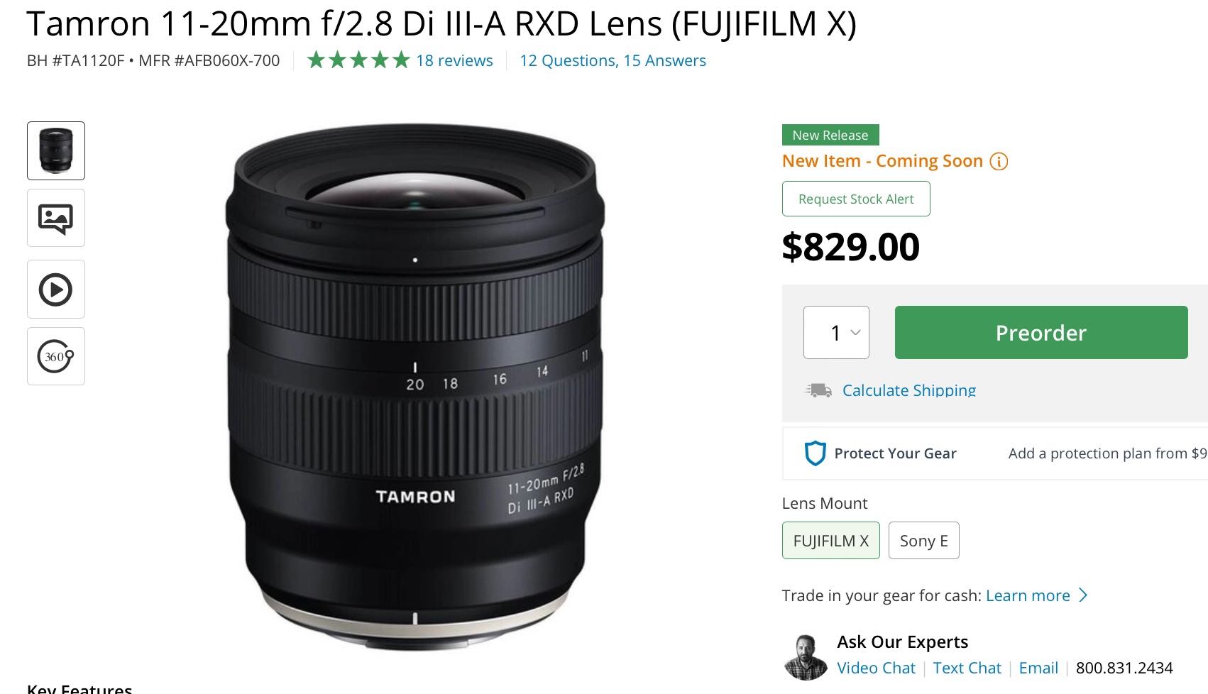 Tamron 11-20mm f/2.8 Announced - Pre-Order Available Now! - Fuji Rumors