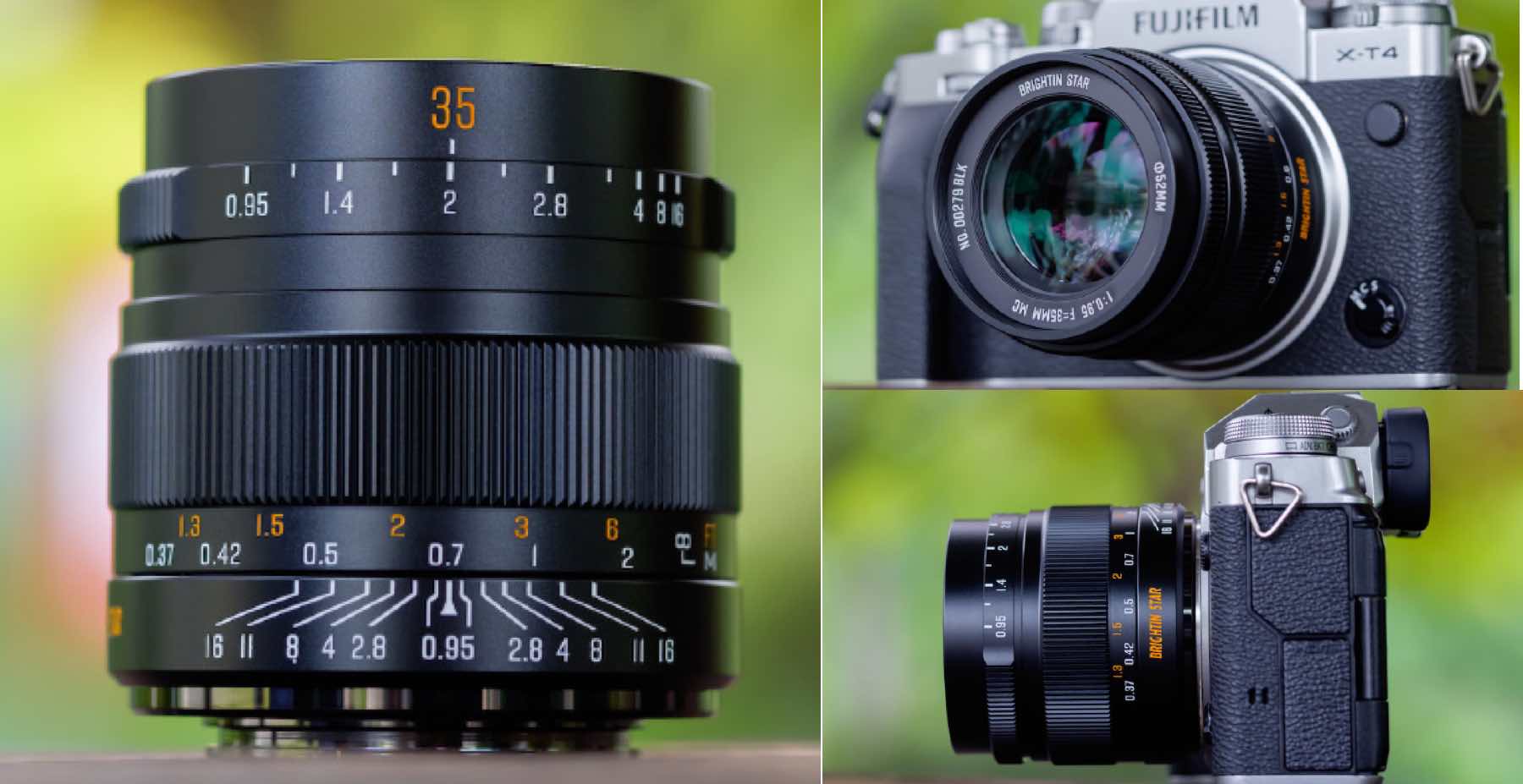 First images of the new Brightin Star 35mm f/0.95 APS-C lens