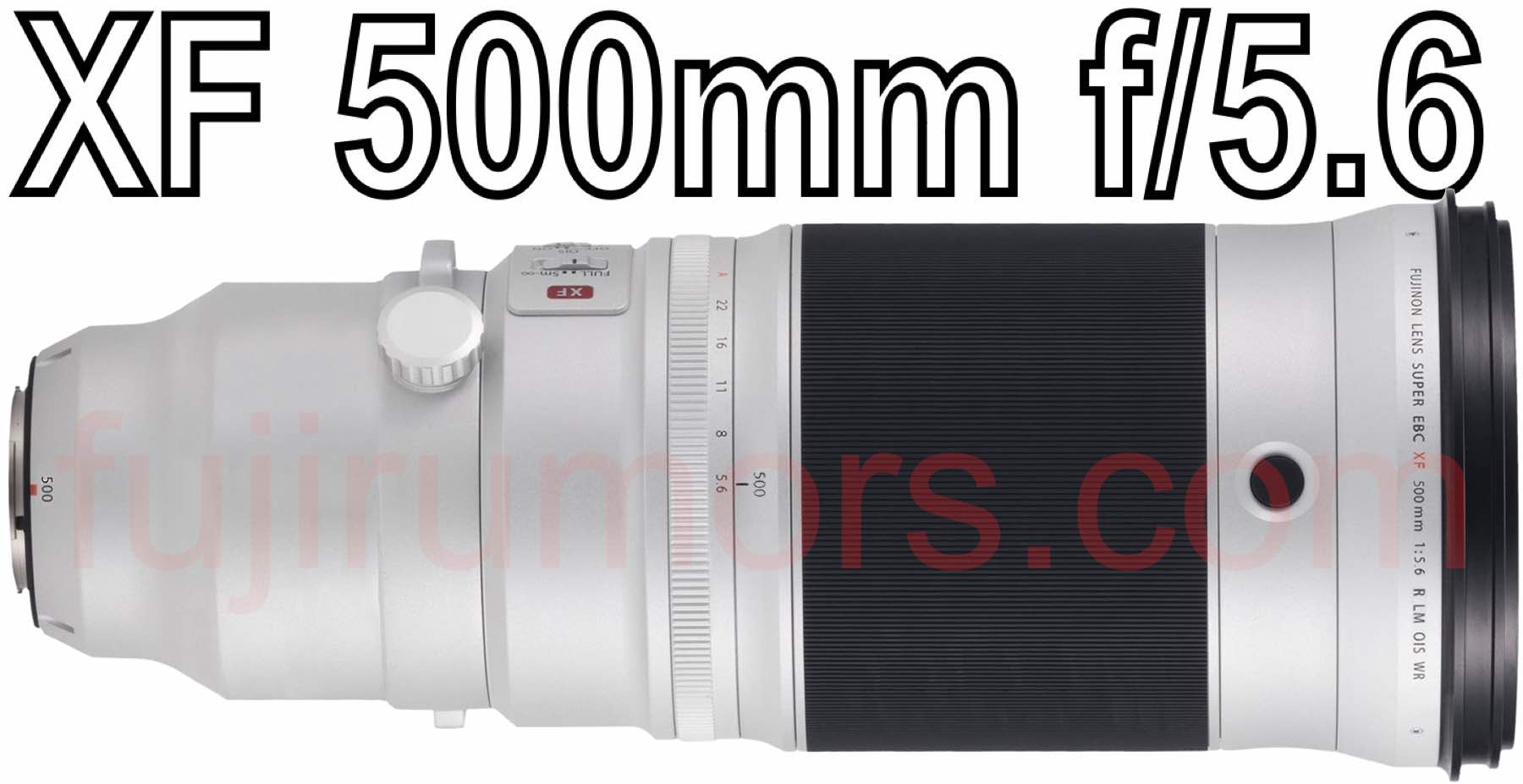 Fujinon XF 500mmF5.6 Coming in White Color unlike GF 500mmF5.6