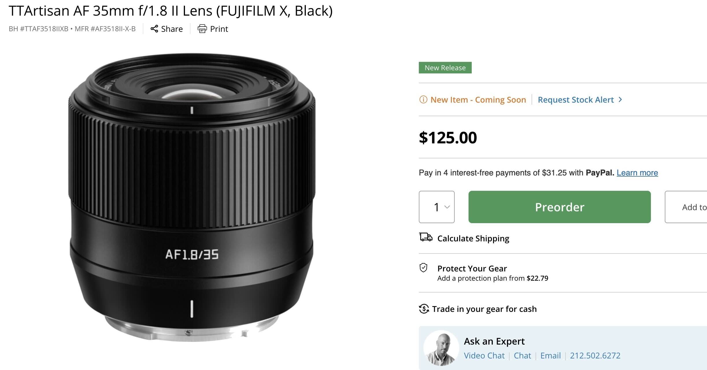 TTARTISAN AF 35mm F1.8 II 新品未使用 TTArtisan AF 35mm F1.8 Ⅱ