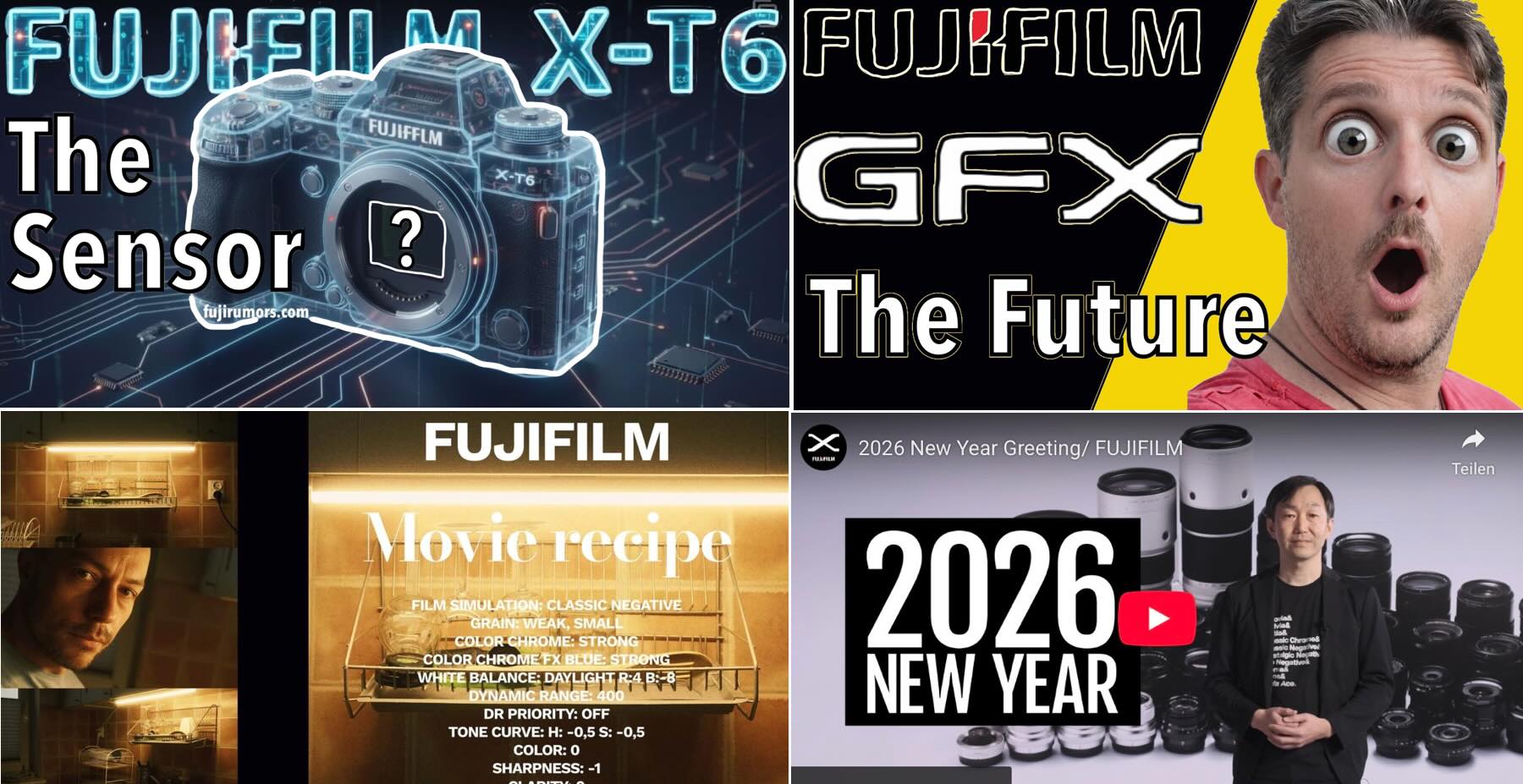 Fujifilm X-T6 Announcement Details, The GFX180 Monster, New Film Simulation Recipes and More - Top 10 January Articles - Fuji Rumors